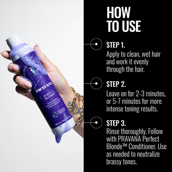 Pravana Perfect Blonde Shampoo & Conditioner 300ml + Perfect Blonde Seal & Protect Leave-In Treatment 300ml Trio