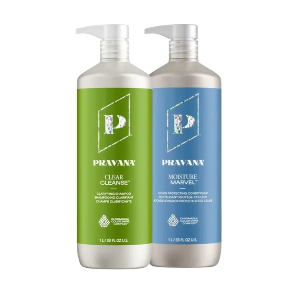 Pravana Clear Cleanse Shampoo & Moisture Marvel Conditioner 1000ml Duo