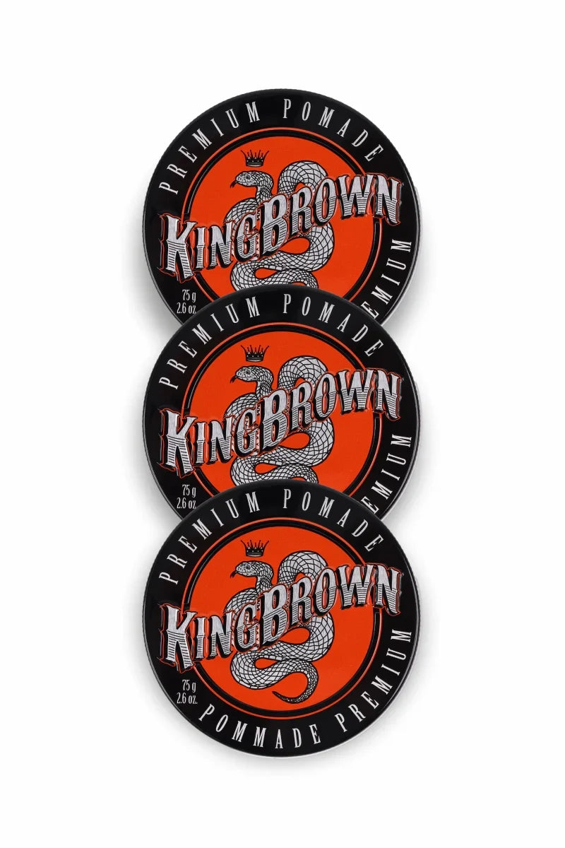 KING BROWN Premium Pomade 75g Trio