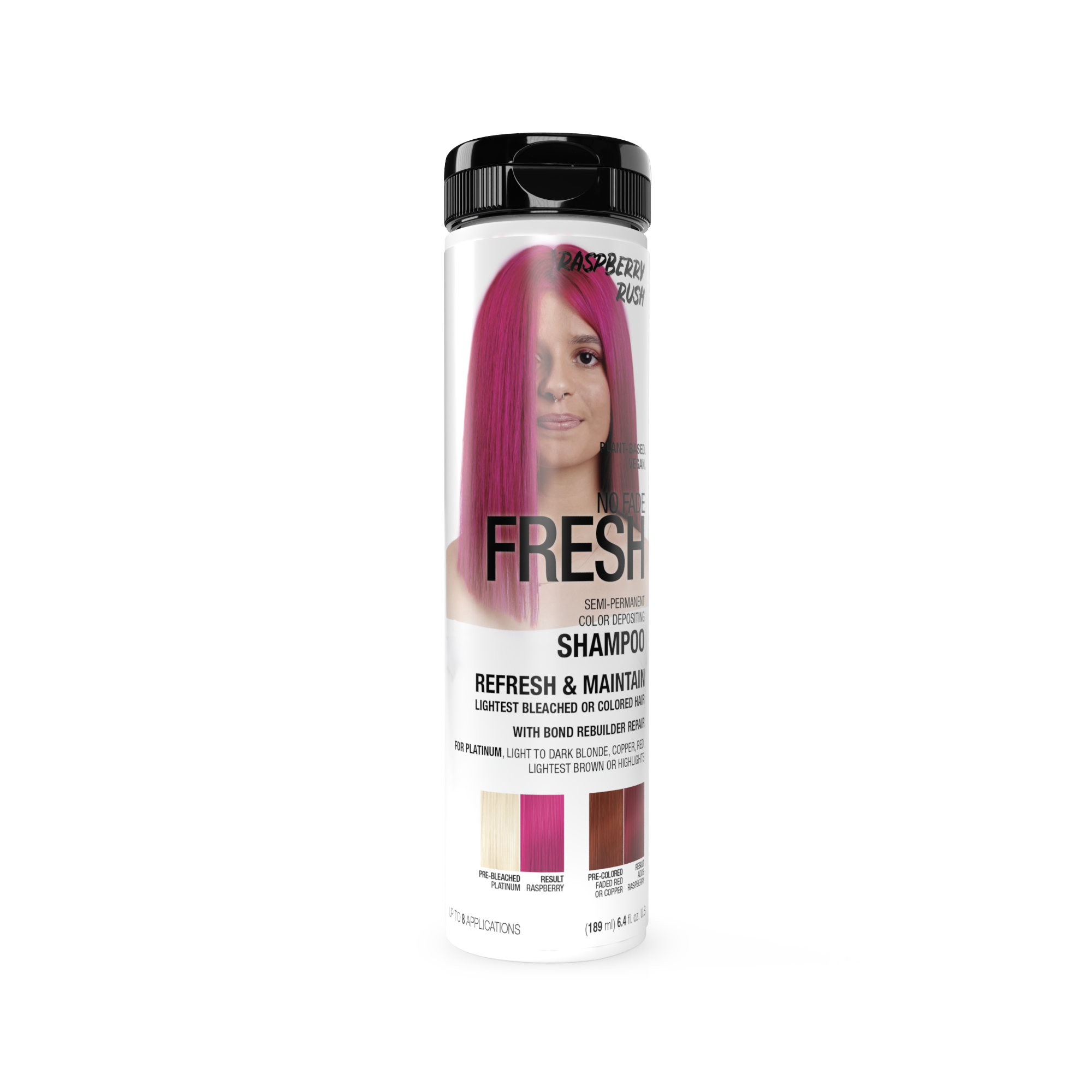 No Fade Fresh Semi Permanent Colour Depositing Shampoo Raspberry Rush 189ml