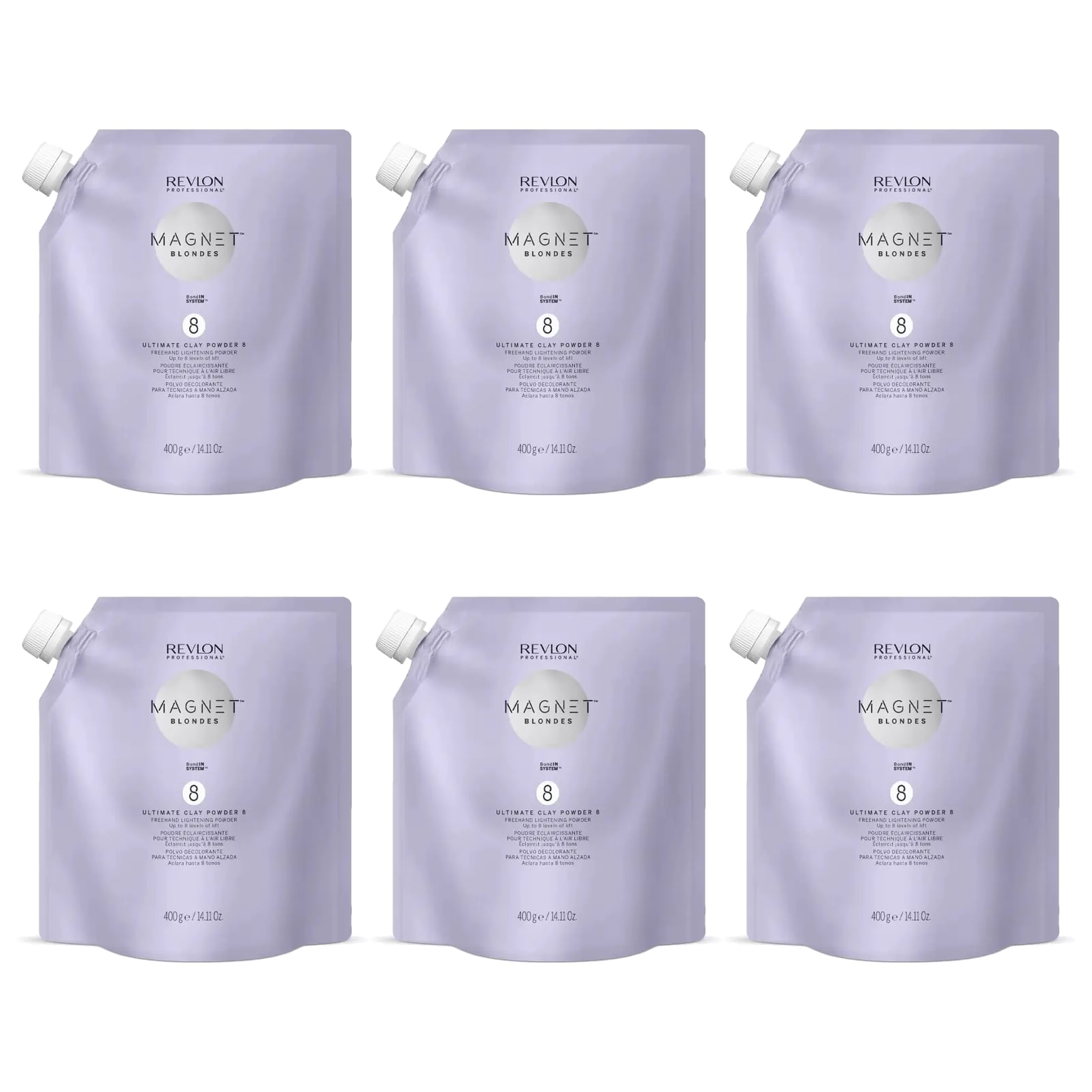 Revlon Professional Magnet Blondes Ultimate Clay Powder 8 6 x 400g - Salon Warehouse