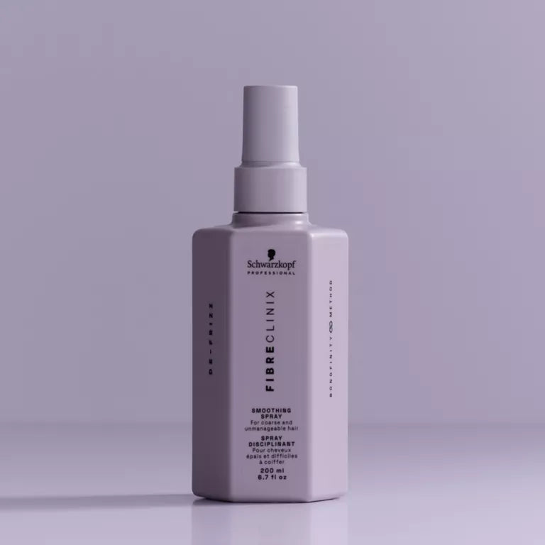 Schwarzkopf Professional Fibre Clinix De-Frizz Shampoo 300ml, Smoothing Spray 200ml & Treatment 250ml Trio