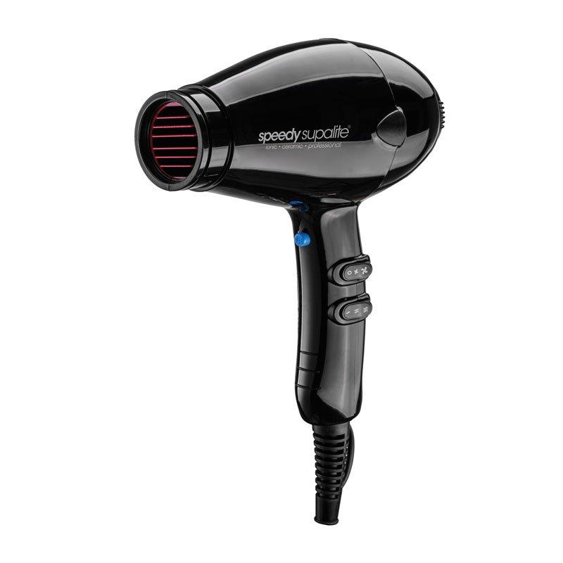 Speedy Supalite Ionic & Ceramic Professional Hairdryer - Black - Salon Warehouse