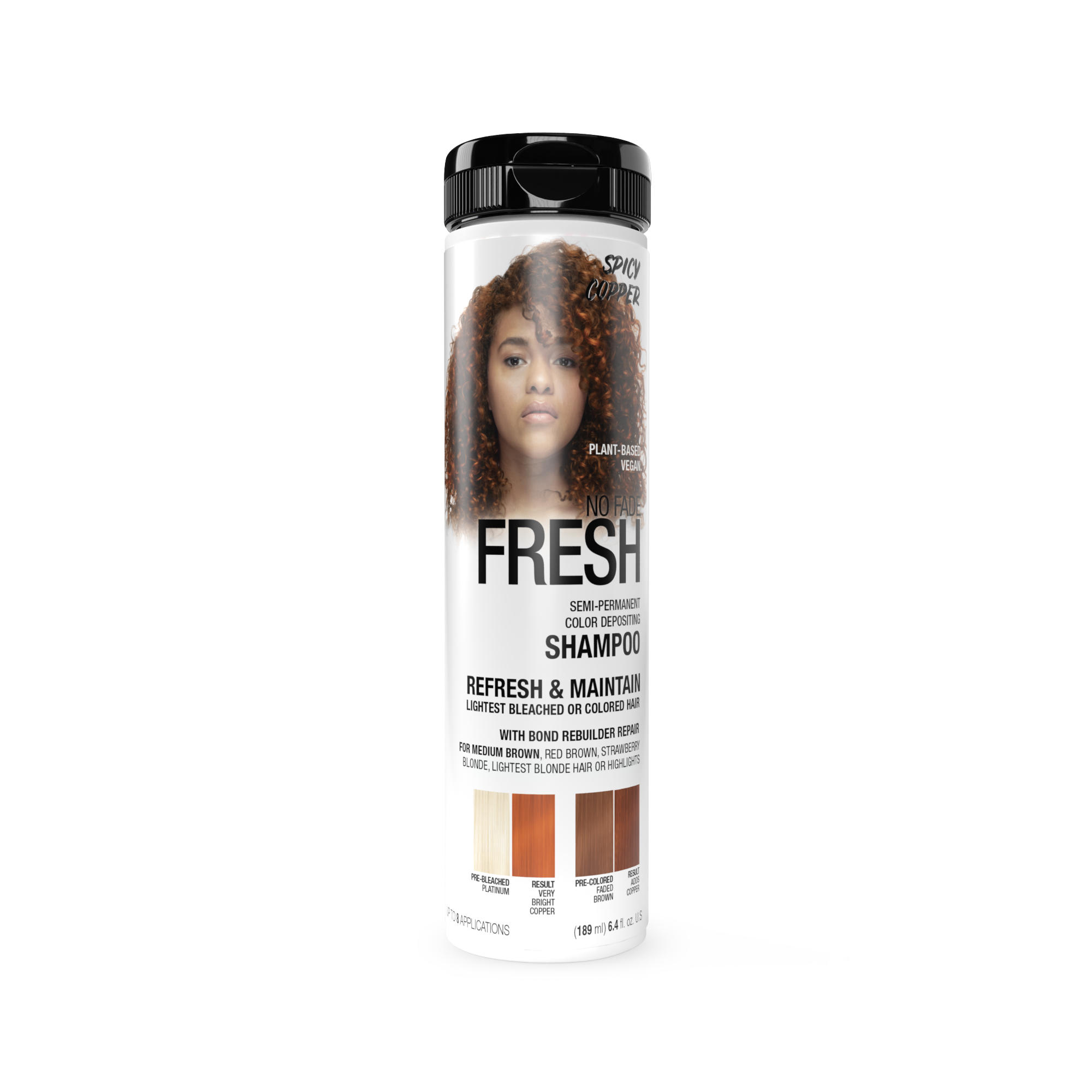 No Fade Fresh Semi Permanent Colour Depositing Shampoo Spicy Copper 189ml