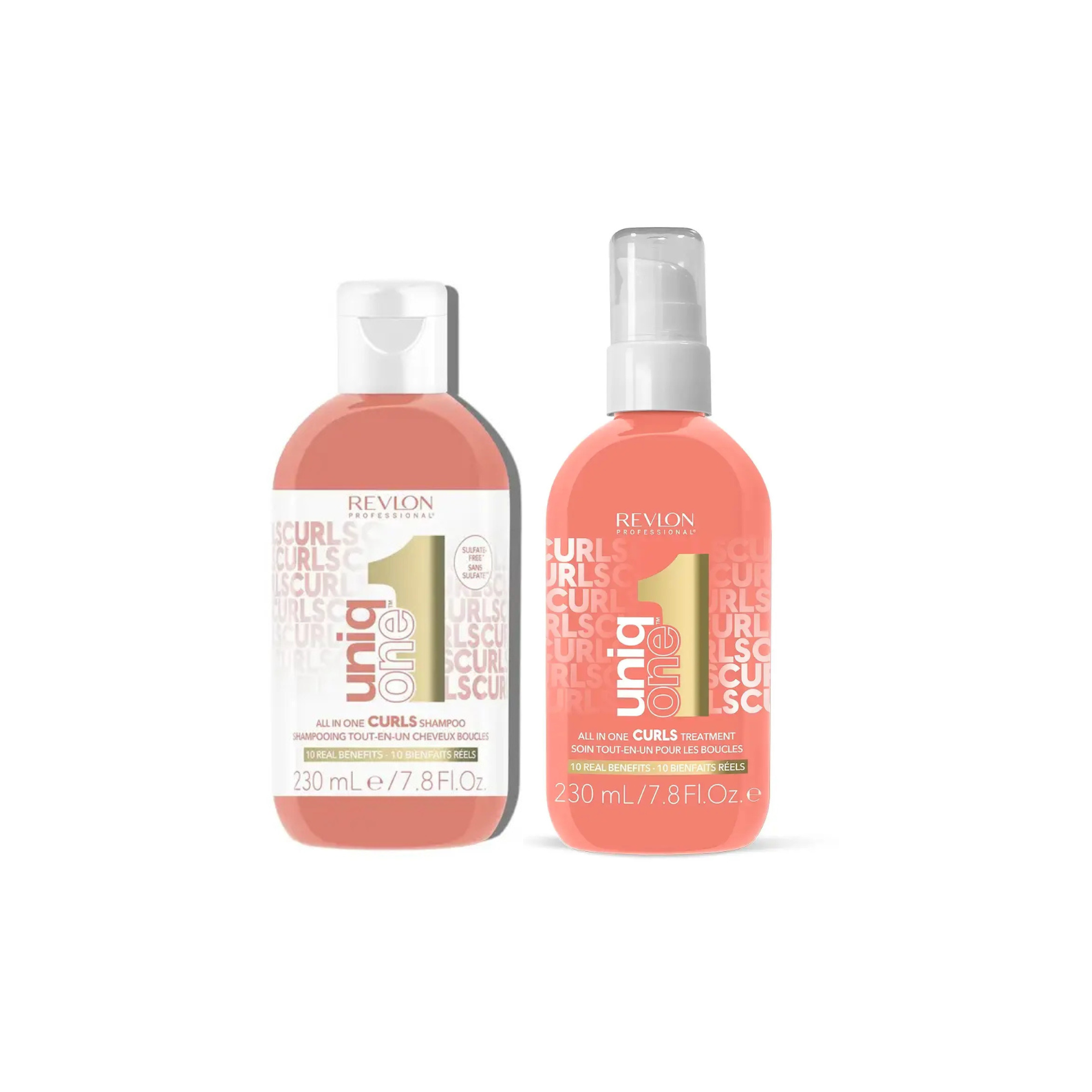 Revlon Professional Uniq One Curls Shampoo & Treatment Spray 230ml Duo - Salon Warehouse
