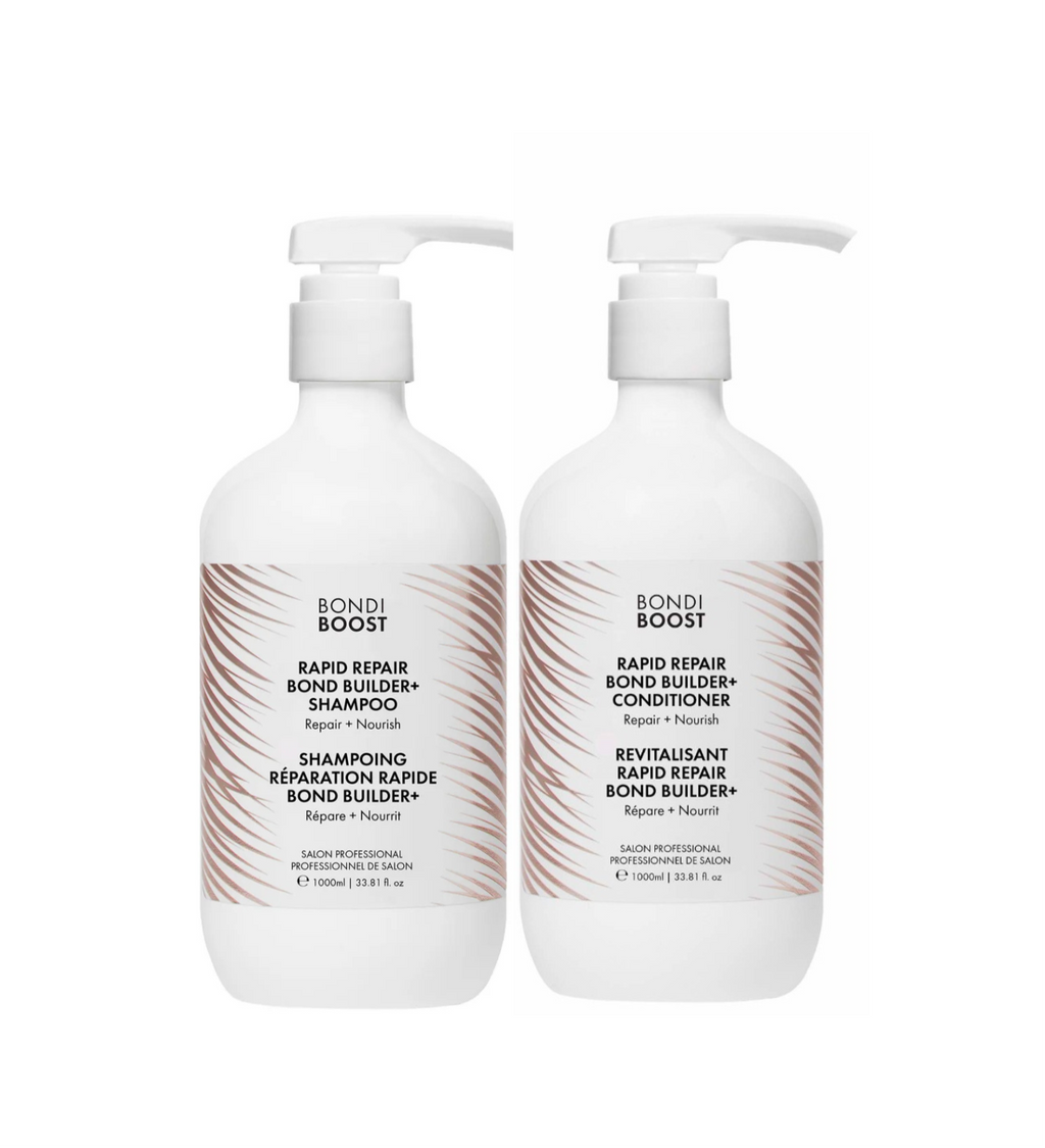 Bondi Boost Rapid Repair Bond Builder Shampoo & Conditioner 1000ml Duo - Salon Warehouse