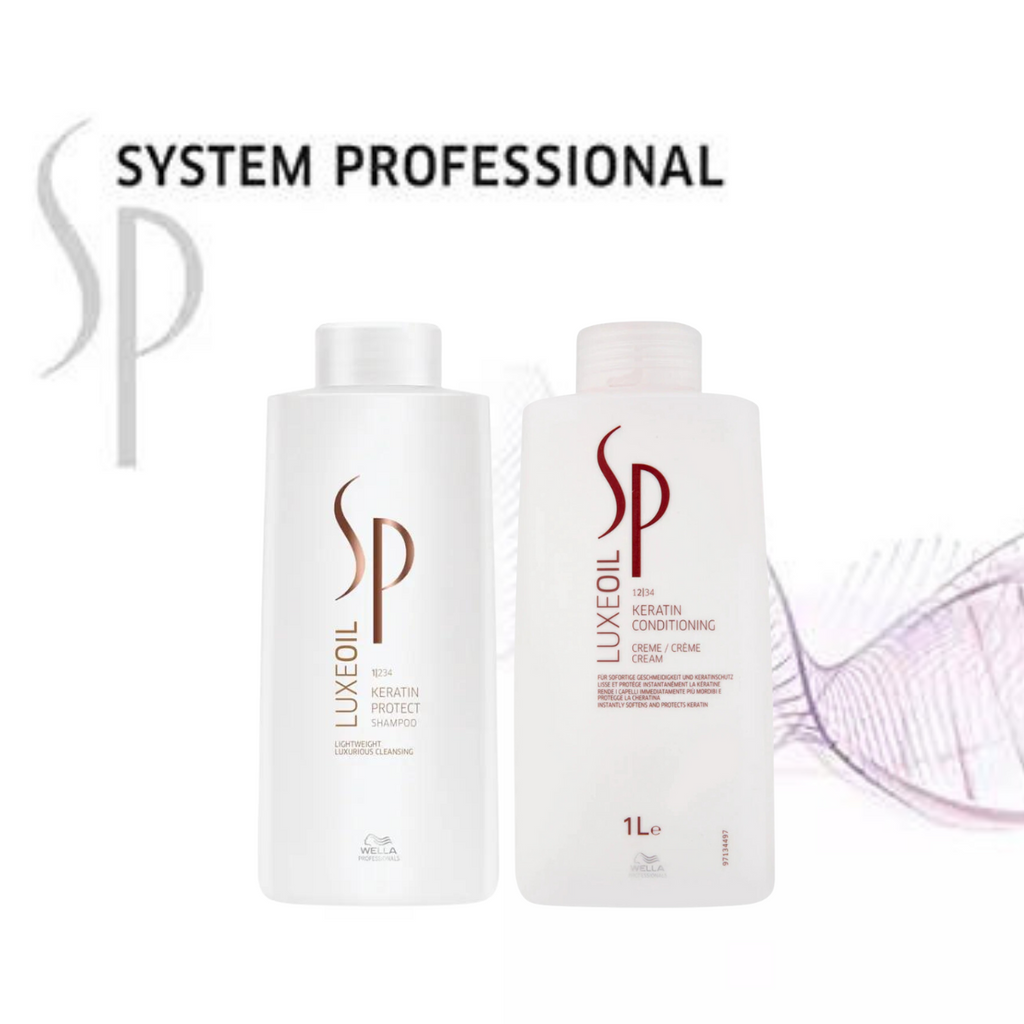 Wella SP LuxeOil Keratin Protect Shampoo & Conditioner 1000ml Duo - Salon Warehouse