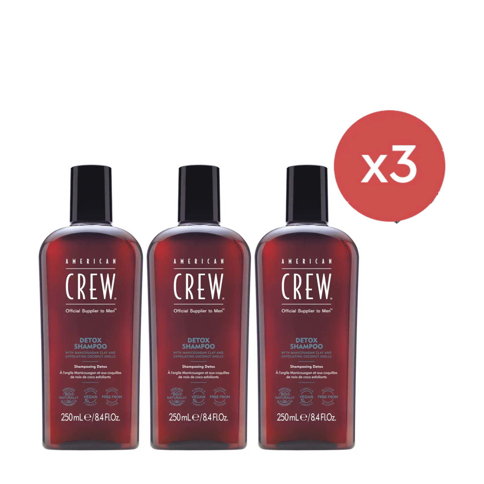 American Crew Detox Shampoo 250ml Trio - Salon Warehouse