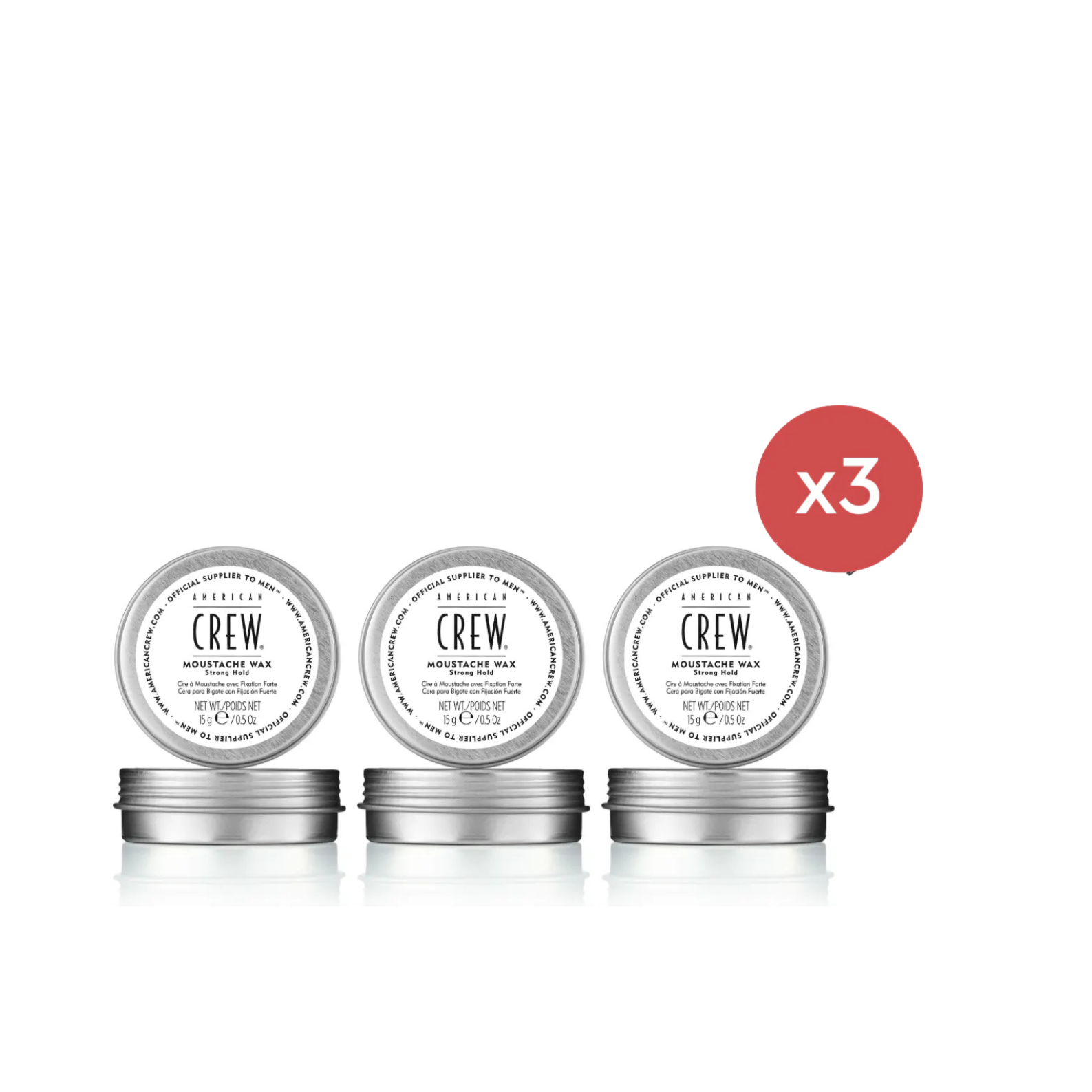 American Crew Moustache Wax 15g Trio - Salon Warehouse
