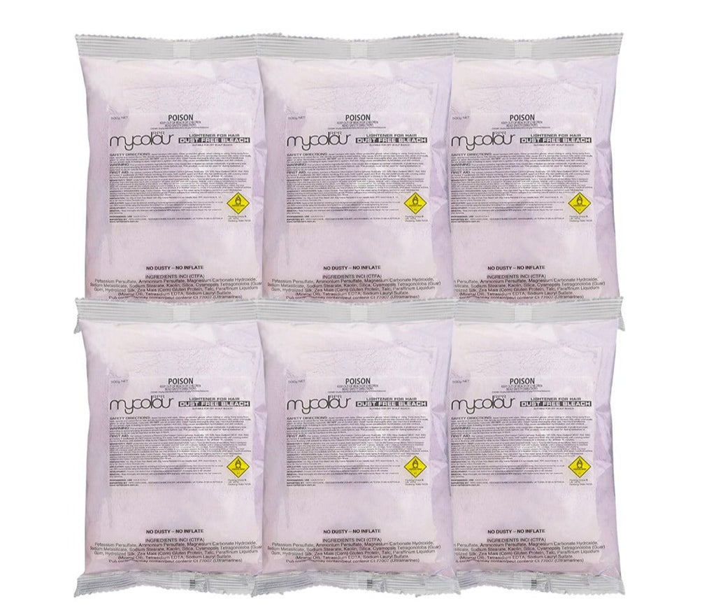 RPR MyColour Dust Free Violet Bleach Powder 500g x 6 Value Pack - Salon Warehouse
