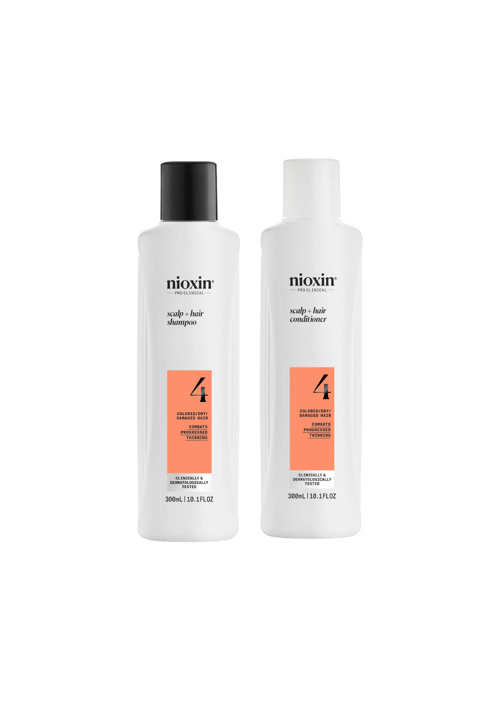 Nioxin Scalp + Hair Thickening System 4 Shampoo & Conditioner 300ml Duo