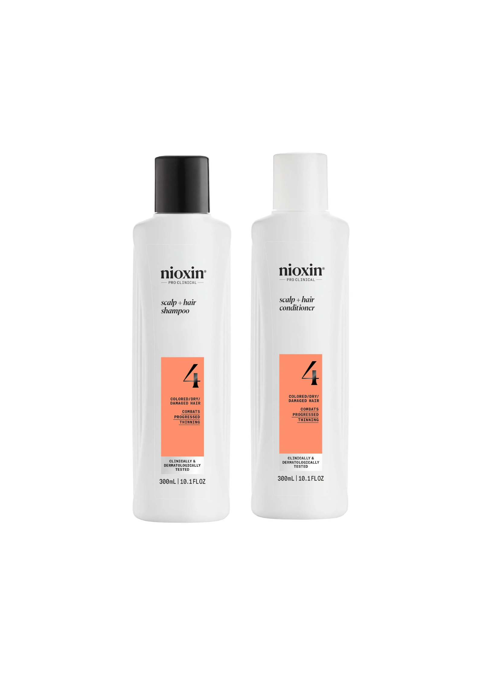 Nioxin Scalp + Hair Thickening System 4 Shampoo & Conditioner 300ml Duo
