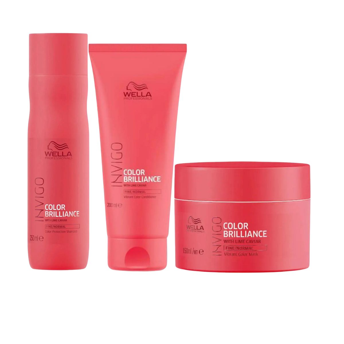Wella Invigo Color Brilliance Shampoo 250ml And Conditioner 200ml + 150ml Mask Pack - Salon Warehouse