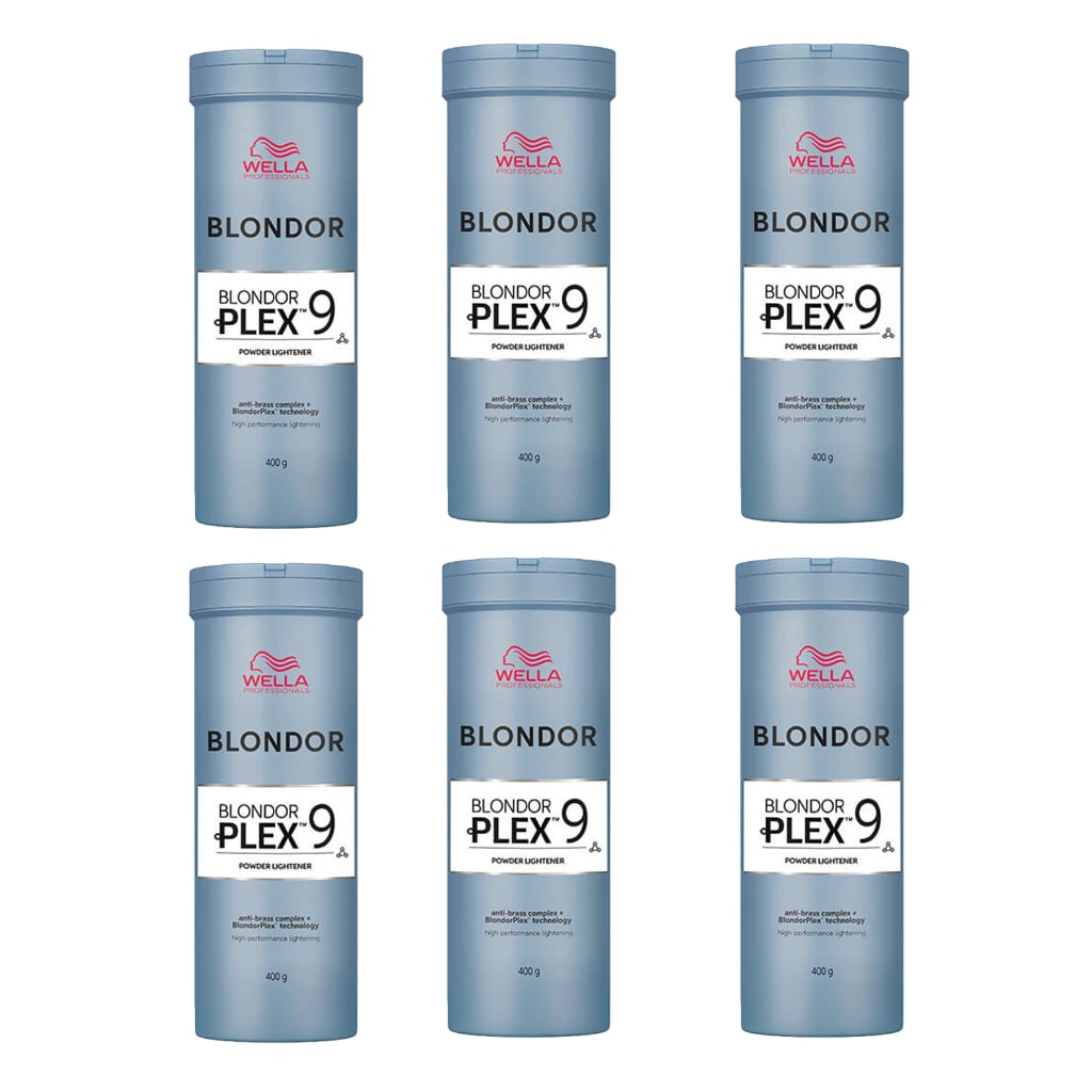 Wella BlondorPlex 9 Powder Lightener 400g x 6 - Salon Warehouse