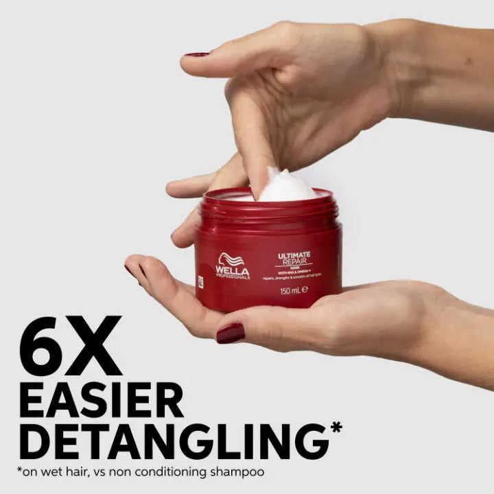 Wella Ultimate Repair Trio Gift Pack - Shampoo 250ml, Mask 150ml & Miracle Hair Rescue 30ml