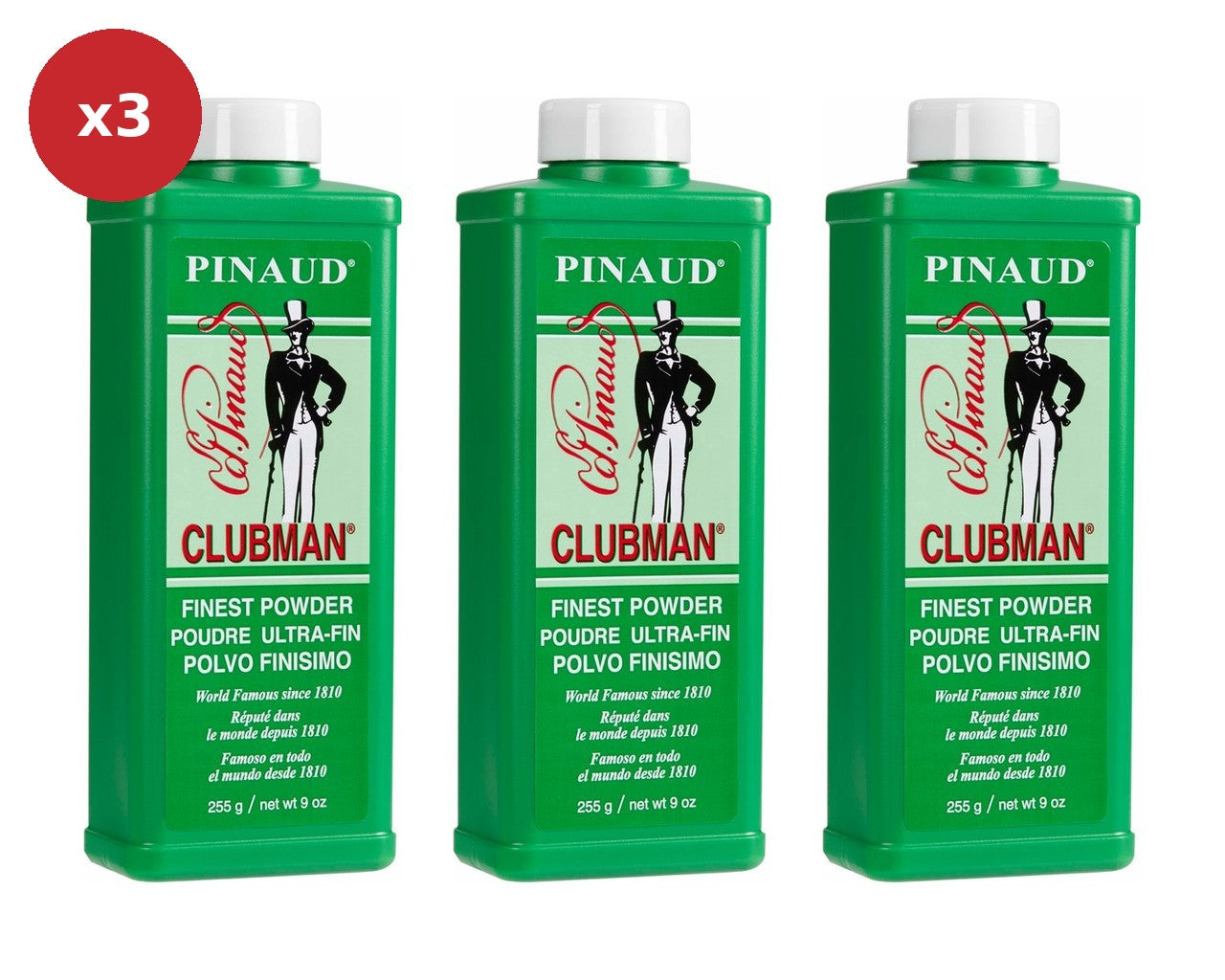 Clubman Pinaud Talcum 255g Trio