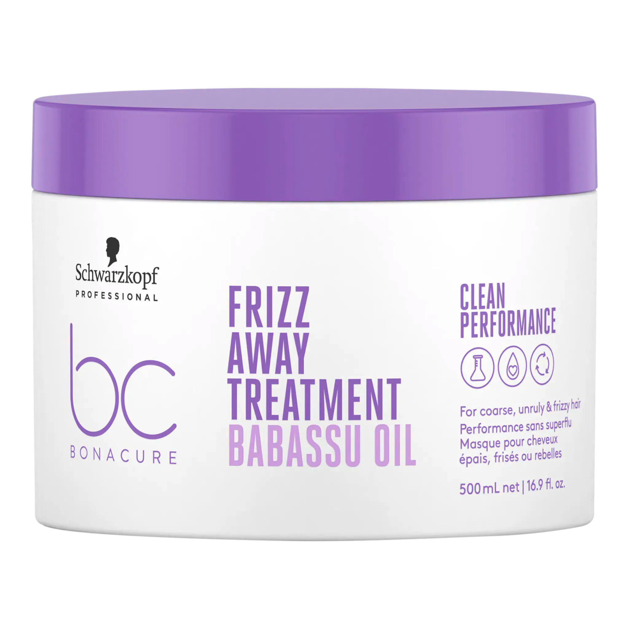 Schwarzkopf Professional Bc Bonacure Clean Performance Frizz Away Treatment 500ml - Salon Warehouse