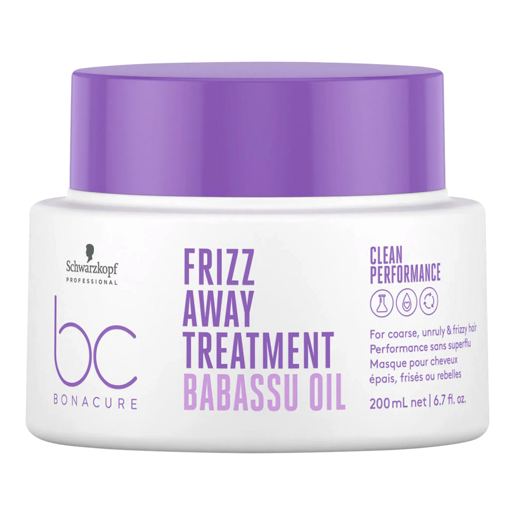 Schwarzkopf Professional Bc Bonacure Clean Performance Frizz-Away Shampoo, Conditioner, Treatment & Smoothing Oil Quad - Salon Warehouse