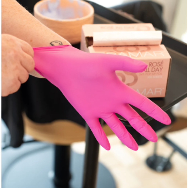 Framar Pink Paws Nitrile Gloves - Salon Warehouse