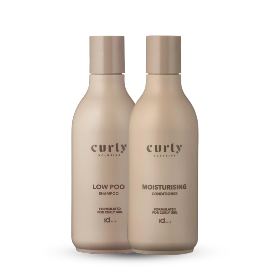 idHAIR Curly Xclusive Low Poo Shampoo & Moisture Conditioner 250ml Duo