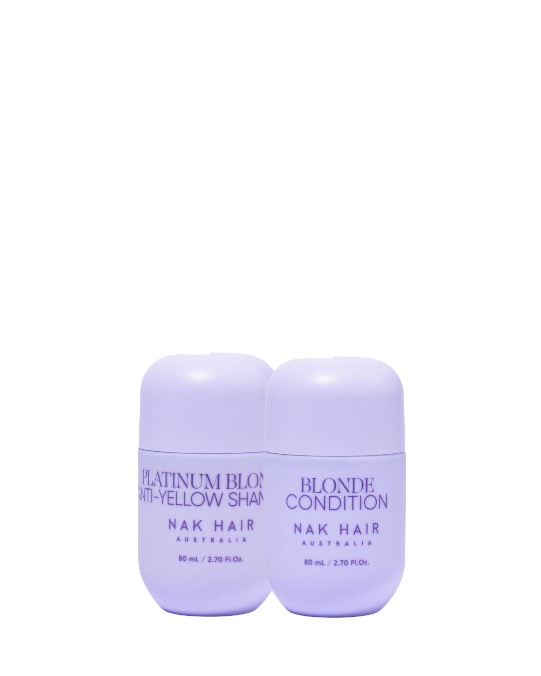 NAK Signature Platinum Blonde Anti-Yellow Shampoo & Blonde Conditioner 80ml Duo NEW