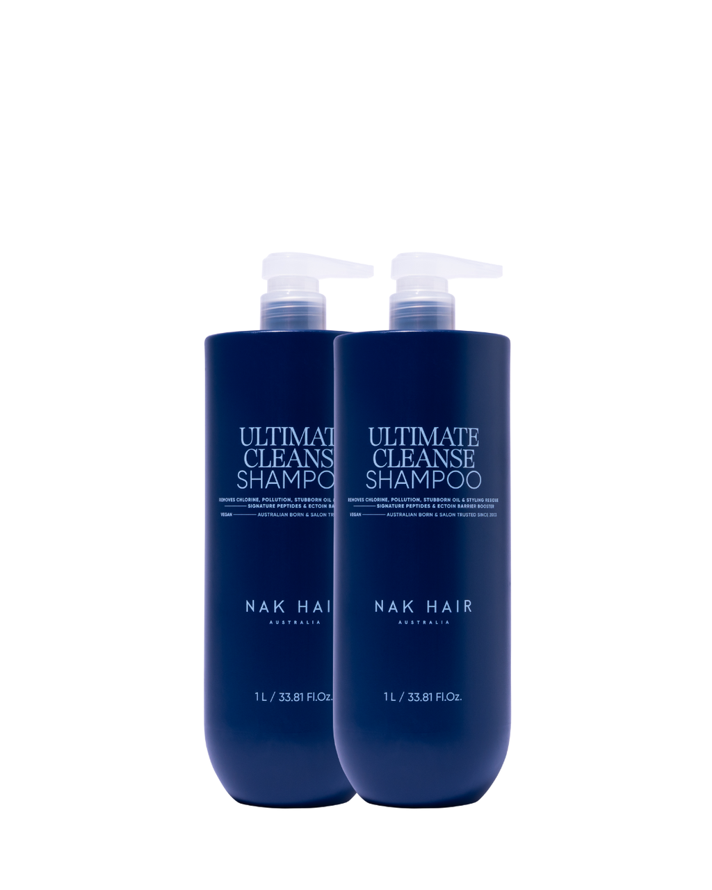 NAK Signature Ultimate Cleanse Shampoo 1000ml Duo NEW