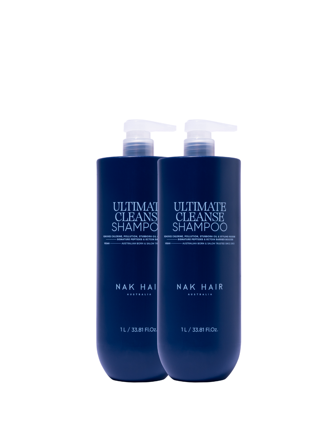NAK Signature Ultimate Cleanse Shampoo 1000ml Duo NEW
