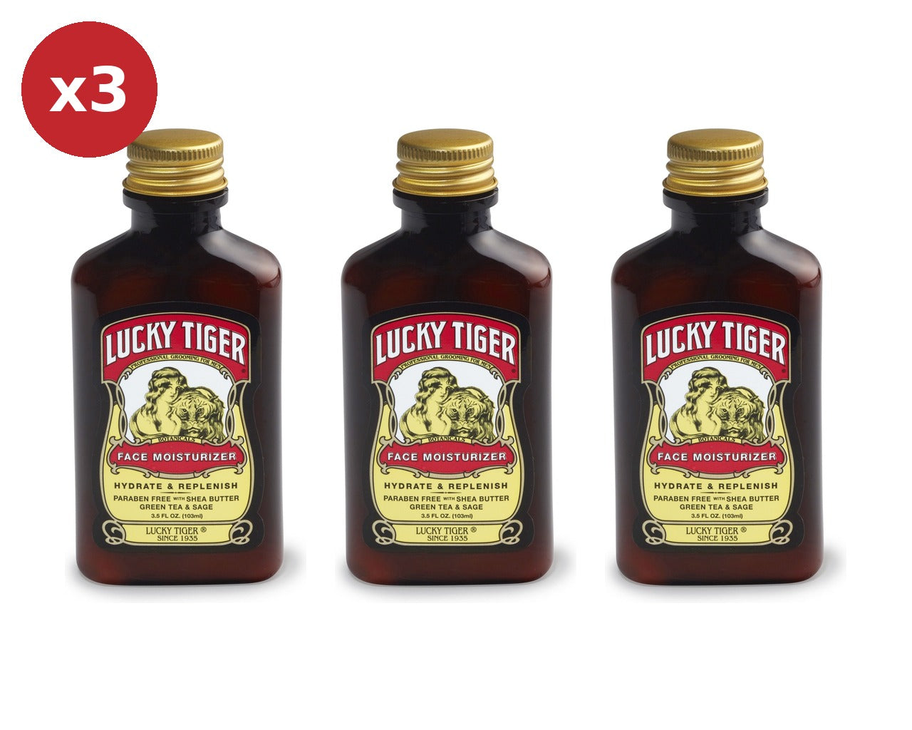 Lucky Tiger Face Moisturizer 100ml 3 Pack